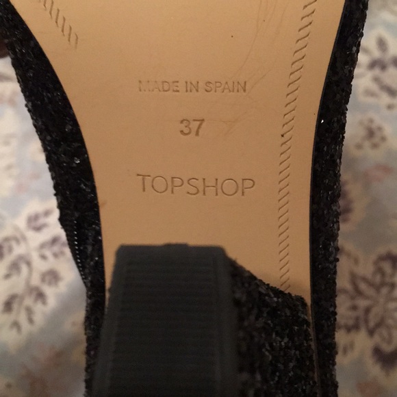 FLASH SALE!!!!! Topshop Black Ankle Glitter Boots - Picture 4 of 5